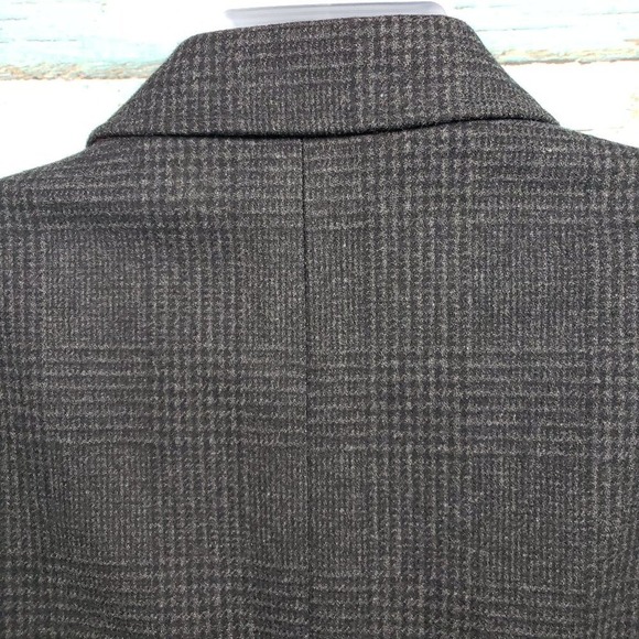 BAUMLER Malcolm Gray Glen Plaid Wool Blend Overcoat Topcoat Blazer Style EU 52 - Picture 7 of 12